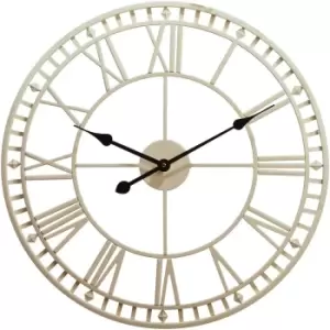 Image of Garden Gear Roman Numeral Garden Wall Clock - Cream