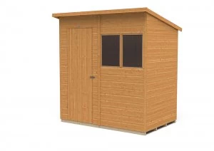 Image of Forest Garden Forest Shiplap Dip Treated 6x4 Pent Shed Wood