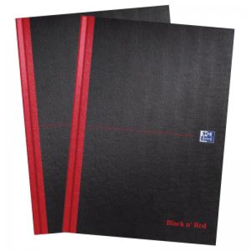 Image of Black n Red Black n Red Casebound Notebook Ruled 192 Pages A4 Black (Pack 2) - 400155360 400155360