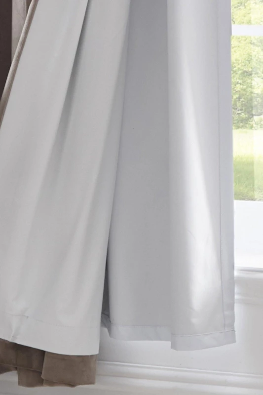 Image of Fusion Thermal Blackout EasyFit Liner for Eyelet Curtains - White White 9