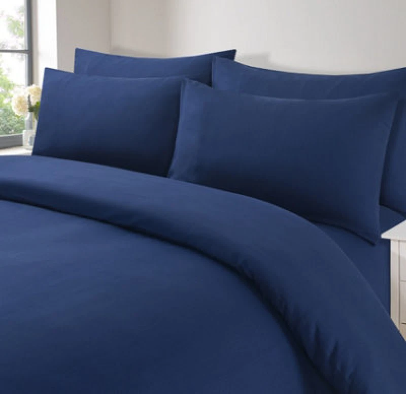 Image of OHS OHS 2 Pack Soft Microfibre Wrinkle Resistant Housewife Pillowcases in Navy Size: Standard Pillow Case Navy Standard Pillow Case Unisex 502743415