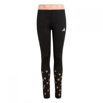 Image of adidas UP Training Tights Junior Girls - Black/Blush