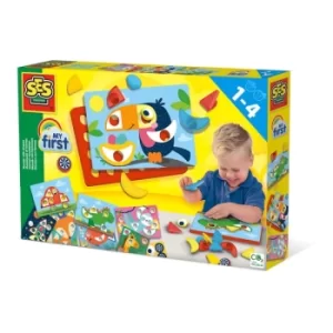 Image of SES CREATIVE Childrens My First Mosaic with Shapes, Unisex, One to Four Years, Multi-colour (14420)