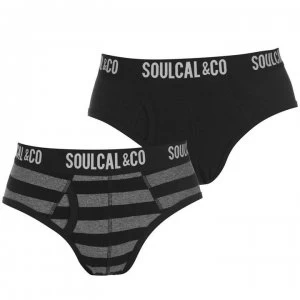 Image of SoulCal Briefs Pack of 2 - Anthra/Stripe