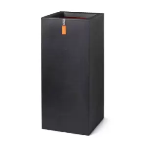 Image of Capi Europe Rectangle Planter Smooth NL 36x36x79 - Black