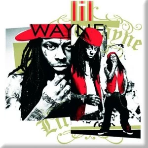 Image of Lil Wayne - Red Cap Montage Fridge Magnet