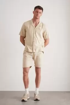 Image of Light Sand Linen Shorts