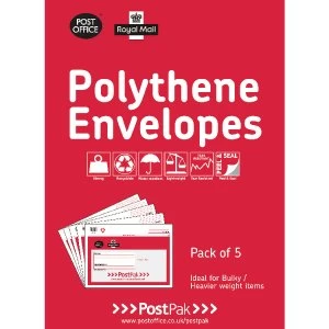 Image of Polythene Envelopes Assorted Sizes 101 3558