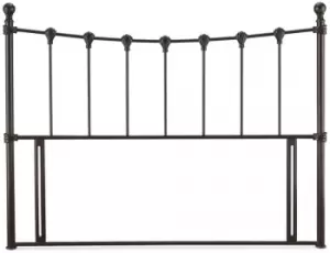 Image of Serene Marseille 4ft6 Double Black Floor Standing Metal Headboard