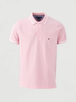 Image of Tommy Hilfiger Basic Tipped Regular Fit Polo Shirt - Pink