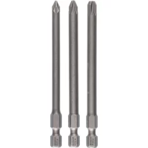 Image of Bosch 3 Piece 89mm Pozi Screwdriver Bit Set