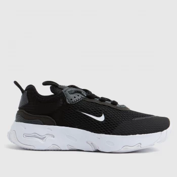 Image of Nike Black & Grey React Live Trainers Junior