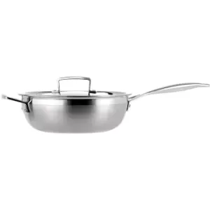 Image of Le Creuset 24cm 3 Ply Stainless Steel Non-Stick Chefs Pan