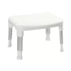 Image of Small White Adjustable Height Shower Stool - Croydex