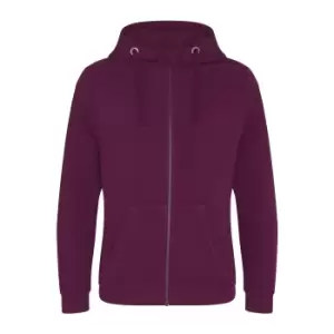 Image of AWDis Just Hoods Mens Graduate Heavyweight Full Zip Hoodie (S) (Burgundy)