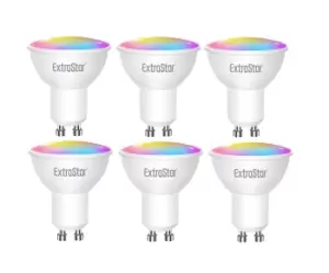 Image of GU10 6W LED WiFi Smart RGB Light bulb (pack of 6)