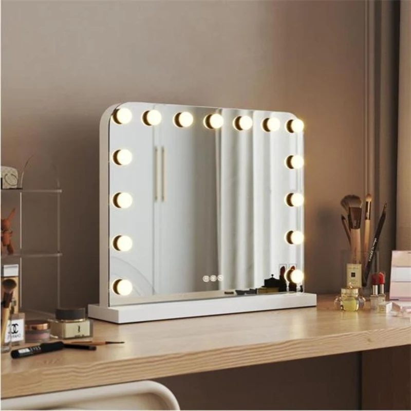 Image of Kabinet UK Rounded Rectangle Makeup Mirror with Base White unisex Medium