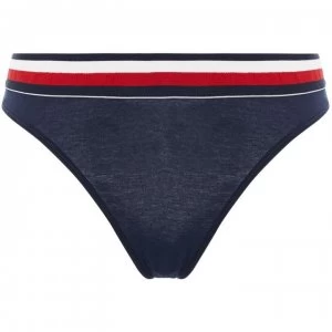 Image of Tommy Bodywear Signature Stripe Thong - Navy