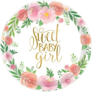 Image of Sweet Baby Girl Paper Plates