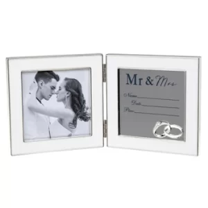 Image of Engraveable Plaque Frame Double Wedding