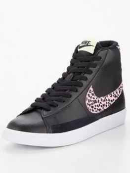 Image of Nike Blazer Mid Junior Trainers - Black Multi