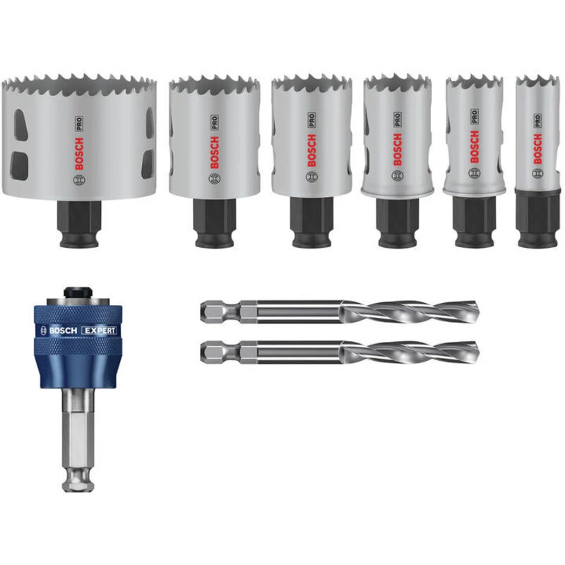 Image of Bosch PRO 9 Piece Multi Material PC Plus Hole Saw Set 2608594423