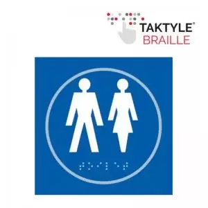 Image of Gentlemen Ladies Graphic&rsquo; Sign; Self Adhesive Taktyle;