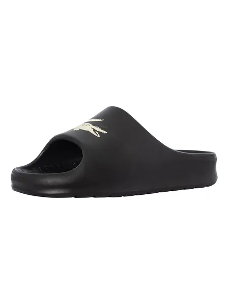 Image of Lacoste Serve 2.0 123 1 CMA Sliders Black/Off White 9 UK