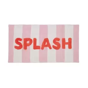 Image of Joules Splash Bath Mat, Pink