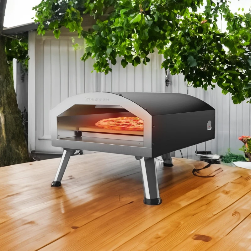 Image of Home Detail Westinghouse 12" Pizza Oven For Indoor And Outdoor Use Metallics