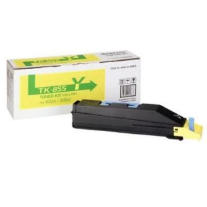 Image of Kyocera TK855Y Yellow Laser Toner Ink Cartridge