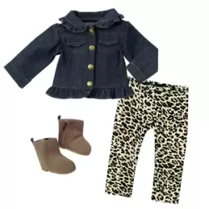 Image of Sophias By Teamson Kids Jean Jacket Leggings And Boots Set For 18" Dolls