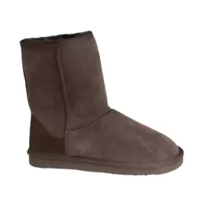 Image of Eastern Counties Leather Womens/Ladies Jodie Sheepskin Short Plain Boots (9 UK) (Chocolate)