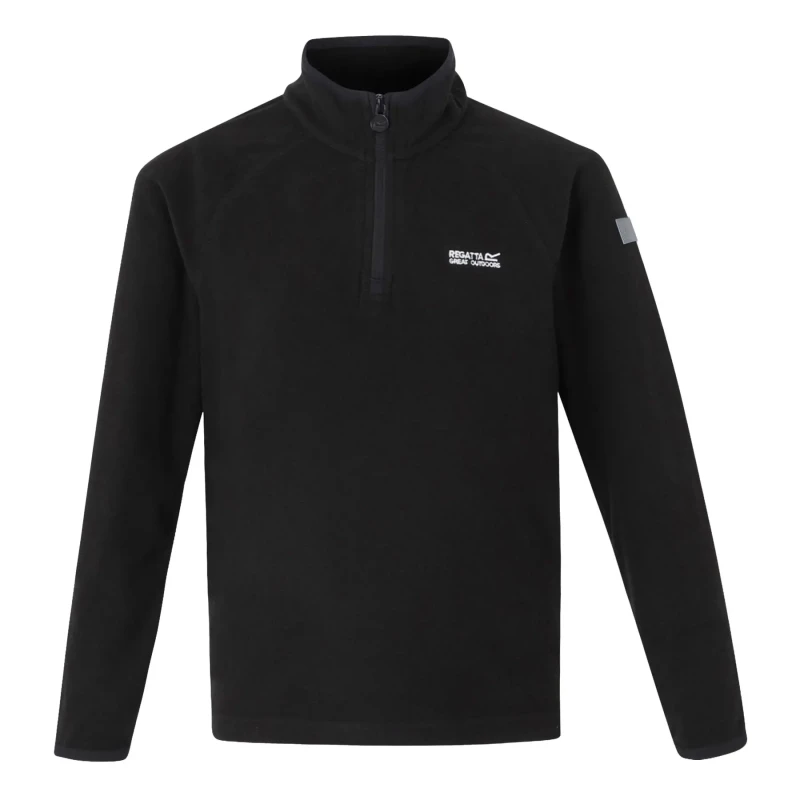 Image of Kids half zip pull-over Regatta Loco Noir Unisex 3/4 ans
