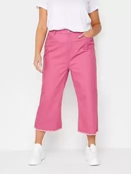 Image of Yours Crop Wide Leg Jean Pink, Size 22, Women