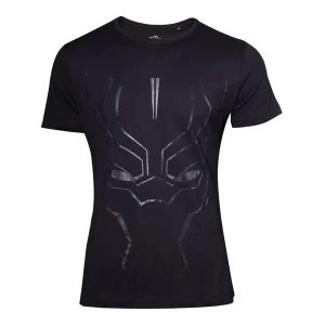 Image of Black Panther - Black on Black Face Mens Medium T-Shirt
