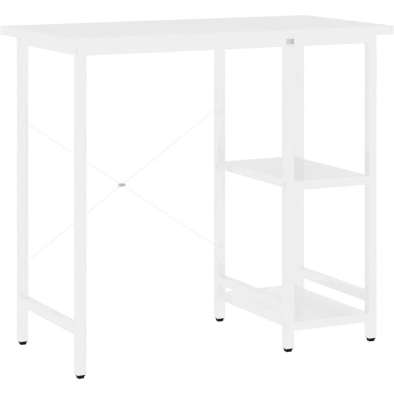 Image of VIDAXL Computer Desk White 80x40x72cm mdf and Metal Vidaxl 8720286288153