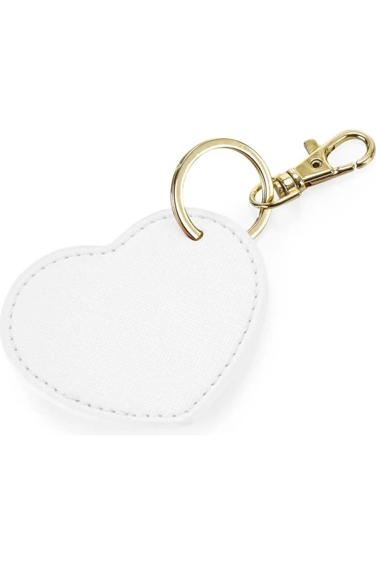Image of Bagbase Boutique Heart Key Clip in White White Unisex One Size