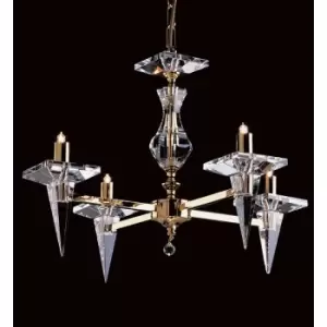 Image of Chandelier without shades Pescara Gold 4 bulbs 39cm