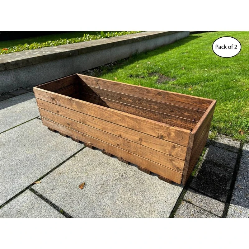 Image of Charles Taylor Multi Pack of 2 - Extra Large Open Berwick Trough - L39.5xW103xH30cm in Light Brown Light Brown Unisex