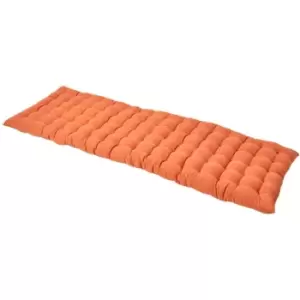 Image of Burnt Orange Bench Cushion, Three Seater - Homescapes