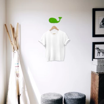 Image of Whale - Green Green Metal Wall Hook