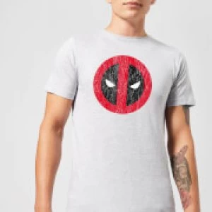Image of Marvel Deadpool Cracked Logo T-Shirt - Grey - L