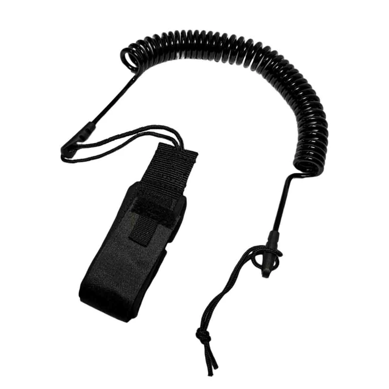 Image of Samuel Alexander XQ Max SUP Coil Leash for Stand Up Paddle Boards Black unisex