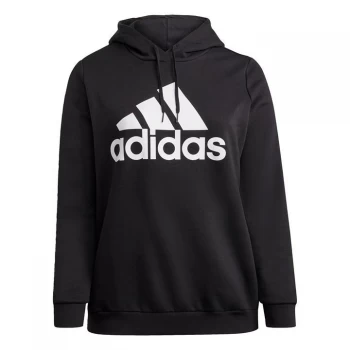 Image of adidas Essentials Logo Fleece Hoodie (Plus Size) Womens - Black / White