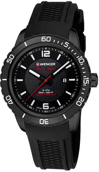 Image of Wenger Watch Roadster Black Night Date PVD D - Black WG-402