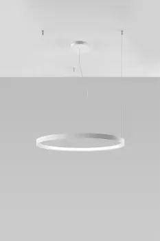 Image of Rio Integrated LED Circular Pendant Light White 78cm 3000K