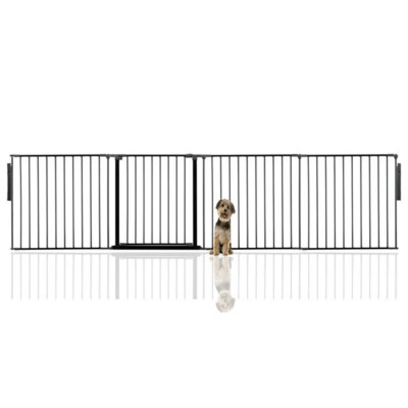 Image of Bettacare Premium Multi Panel Flexible Pet Barrier, Up To 298Cm Wide, Black, 70Cm High
