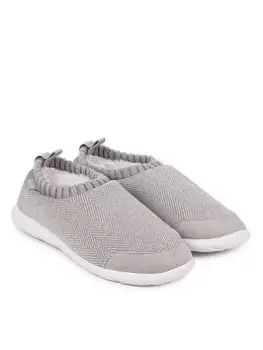 Image of TOTES Isotoner Ladies Iso-Flex Bootie Slippers - Grey, Light Grey, Size 7, Women