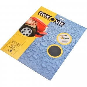 Image of Flexovit Waterproof Sandpaper Fine Pack of 3